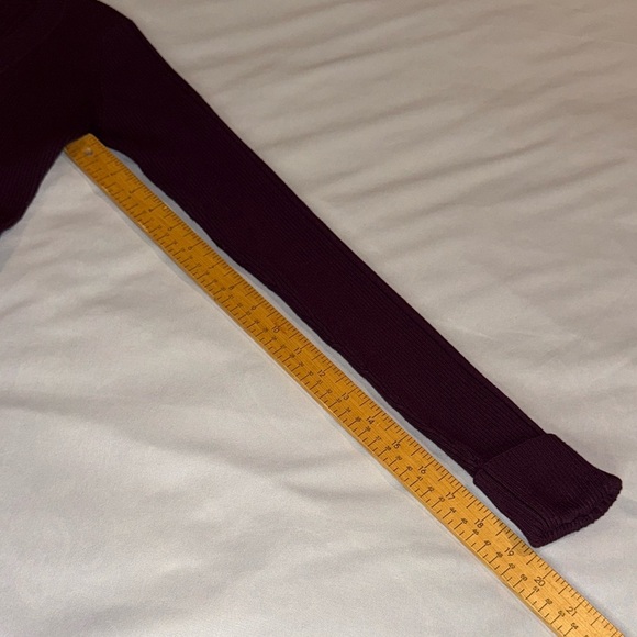 Majora Sweater Deep Purple Ribbed Knit Cuffed Sleeves Women’s Sz M - Picture 8 of 10